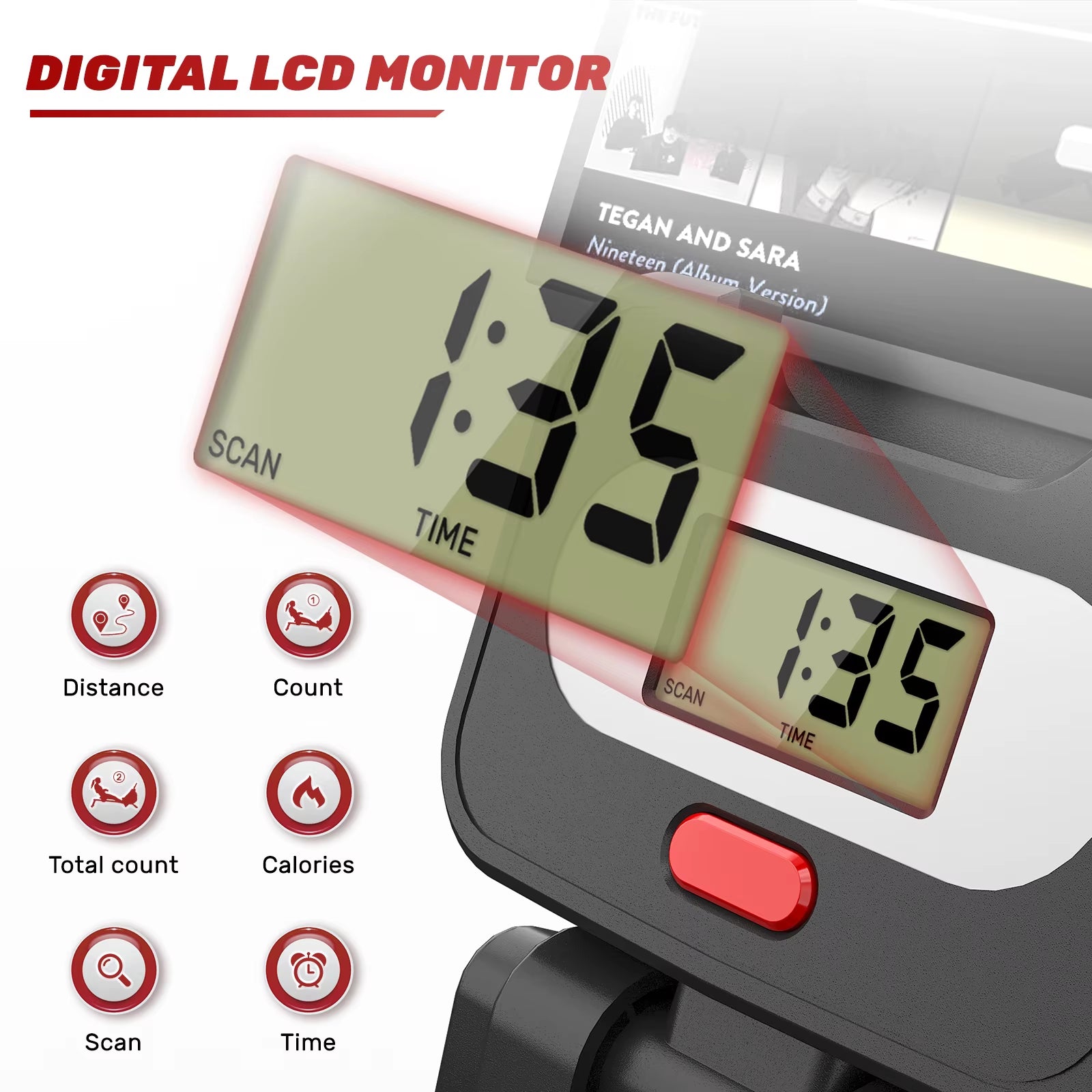 Home Rowing Machine Magnetic Rowing Machine 16 Resistance Levels LCD Display Maximum Load 120Kg Foldable Magnetic Rowing Machine