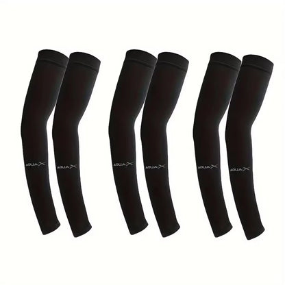 3Pcs Unisex Ice Silk Arm Sleeves for Summer Sun Protection Outdoor Cycling UV Protection Cooling Men'S Women'S Gloves
